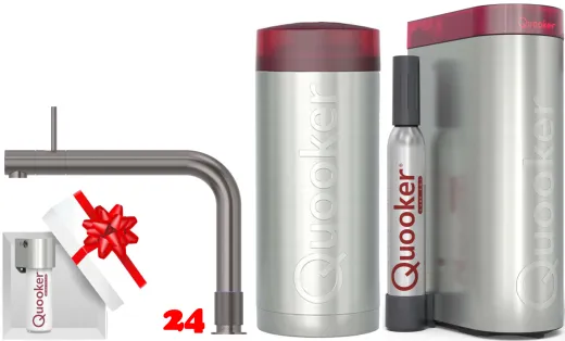 QUOOKER FRONT Gunmetal PVD COMBI B mit CUBE 2 *Der Wasserhahn, der alles kann! (COMBIFTGMECUBE)