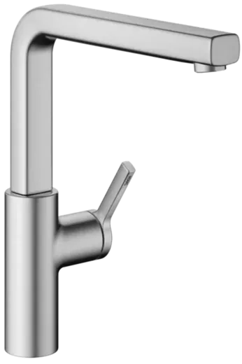 KWC Kchenarmatur Ava 2.0 10.461.012.177FL Einhebelmischer Brushed Steel mit Festauslauf Griffposition rechts (125372)