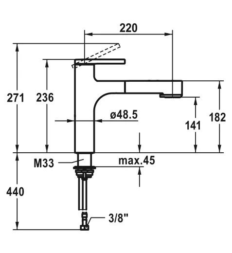 KWC Kchenarmatur Ava 2.0 10.461.032.176FL Einhebelmischer Matt Black mit Zugauslauf und Brausefunktion (125365)