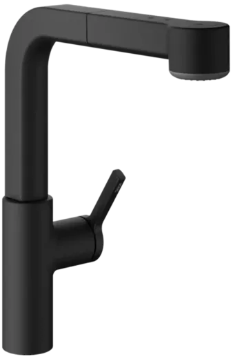 KWC Kchenarmatur Ava 2.0 10.461.002.176FL Einhebelmischer Matt Black mit Zugauslauf und Brausefunktion (125374)