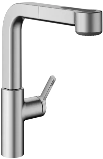 KWC Kchenarmatur Ava 2.0 10.461.002.177FL Einhebelmischer Brushed Steel mit Zugauslauf und Brausefunktion (125375)