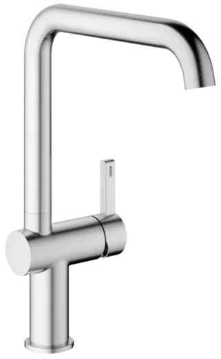 KWC Kchenarmatur Bevo E 10.531.012.700FL Einhebelmischer Edelstahl massiv mit Festauslauf Griffposition rechts (125346)