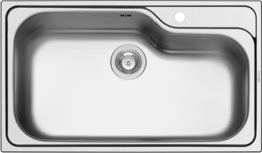 PYRAMIS Kchensple Titan (86x50) 1B Einbausple / Edelstahlsple Siebkorb als Stopfenventil