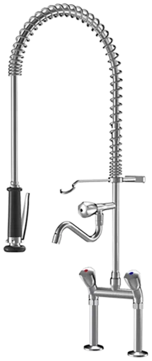 KWC Gastro CR K.24.42.63.000C71-SB Zweigriffmischer Gewerbe mit Pendelbrause fr die Profikche (125439)