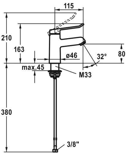 KWC Vita 2.0 12.518.051.000FL Einhebelmischer Waschtisch Chrom mit Festauslauf geeignet Medizinischer Bereich (125213)