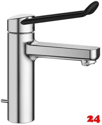 KWC Vita Pro 2.0 12.528.041.000FL Einhebelmischer Waschtisch Chrom mit Festauslauf und Ablaufventil geeignet Medizinischer Bereich (125224)