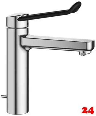 KWC Vita Pro 2.0 12.528.042.000FL Einhebelmischer Waschtisch Chrom mit Festauslauf und Ablaufventil geeignet Medizinischer Bereich (125226)