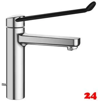 KWC Vita Pro 2.0 12.528.042.000LLFL Einhebelmischer Waschtisch Chrom mit Festauslauf und Ablaufventil geeignet Medizinischer Bereich (125228)