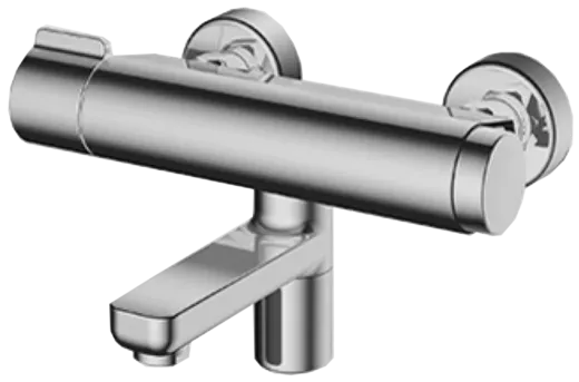 KWC IQUA 11.692.093.000 Thermostat Mischer Automatik Wand Armatur Waschtisch Chrom Infrarotsensorik opto-elektronisch gesteuert mit Batteriebetrieb (125262)