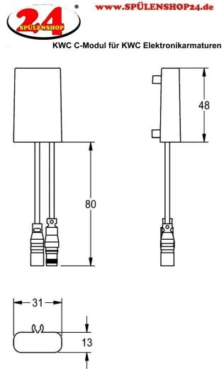 KWC PROFESSIONAL C-Modul fr kompatible KWC Elektronikarmaturen zur funkgesteuerten Parametrierung ACEX9020