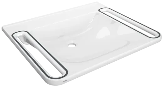 KWC PROFESSIONAL MEDCARE Einzelwaschtisch ANMW0042 ohne berlauf Waschtisch MIRANIT fr Wandmontage unterfahrbar Barrierefrei* fr Rollstuhlfahrer geeignet
