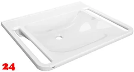 KWC PROFESSIONAL MEDCARE Einzelwaschtisch ANMW0043 ohne berlauf Waschtisch MIRANIT fr Wandmontage unterfahrbar Barrierefrei* fr Rollstuhlfahrer geeignet