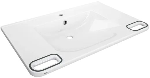 KWC PROFESSIONAL MEDCARE Einzelwaschtisch ANMW0046 Waschtisch MIRANIT fr Wandmontage unterfahrbar Barrierefrei* fr Rollstuhlfahrer geeignet
