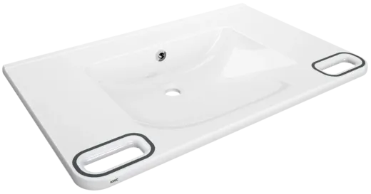 KWC PROFESSIONAL MEDCARE Einzelwaschtisch ANMW0048 Waschtisch MIRANIT fr Wandmontage unterfahrbar Barrierefrei* fr Rollstuhlfahrer geeignet