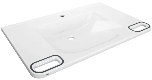 KWC PROFESSIONAL MEDCARE Einzelwaschtisch ANMW0050 ohne berlauf Waschtisch MIRANIT fr Wandmontage unterfahrbar Barrierefrei* fr Rollstuhlfahrer geeignet