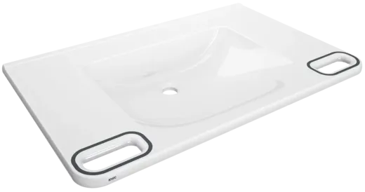 KWC PROFESSIONAL MEDCARE Einzelwaschtisch ANMW0052 ohne berlauf Waschtisch MIRANIT fr Wandmontage unterfahrbar Barrierefrei* fr Rollstuhlfahrer geeignet