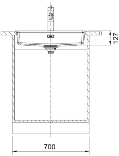 FRANKE Kchensple Maris Care MRG 610-60 C HLB Fragranit+ Granitsple / Einbausple medizinischer Bereich unterfahrbar Barrierefrei*