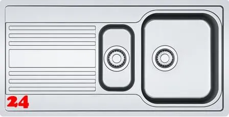 ✅ FRANKE Kchensple Rapid RPX 251-100 Edelstahlsple Slimtop / Flchenbndig mit Siebkorb als Drehknopfventil