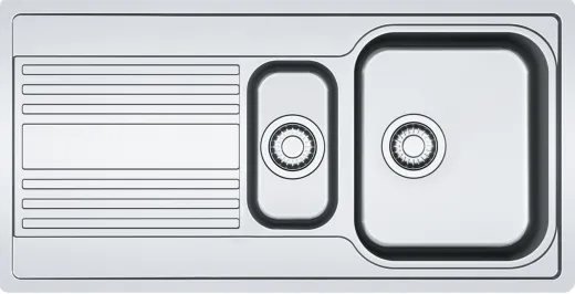 ✅ FRANKE Kchensple Rapid RPX 251-100 Edelstahlsple Slimtop / Flchenbndig mit Siebkorb als Drehknopfventil