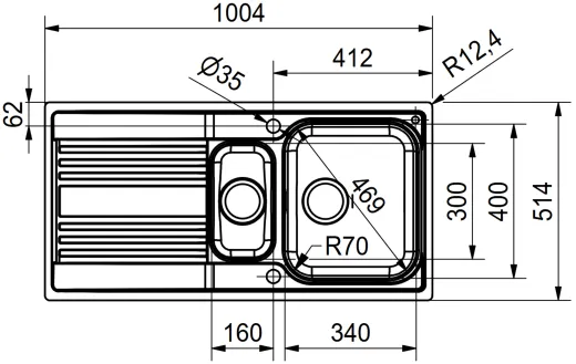 ✅ FRANKE Kchensple Rapid RPX 251-100 Edelstahlsple Slimtop / Flchenbndig mit Siebkorb als Drehknopfventil