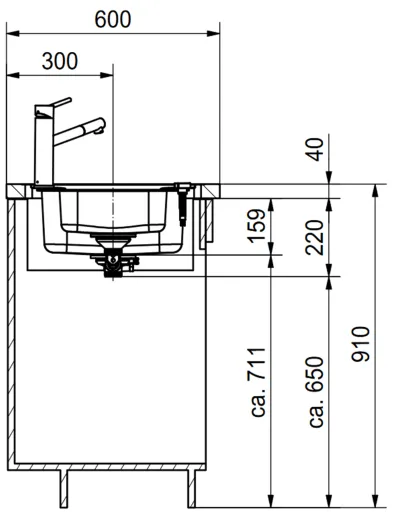 ✅ FRANKE Kchensple Rapid RPX 251-100 Edelstahlsple Slimtop / Flchenbndig mit Siebkorb als Drehknopfventil