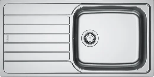 FRANKE Kchensple Spark SKX 611-100 (50) XL Einbausple / Edelstahlsple mit Einbaurand und Siebkorb als Drehknopfventil