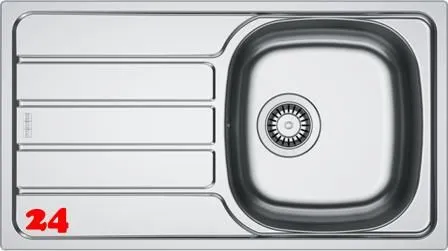 ✅ FRANKE Kchensple Spark SKN 611-78 (44) Einbausple / Edelstahlsple mit Einbaurand und Siebkorb als Stopfen- oder Drehknopfventil