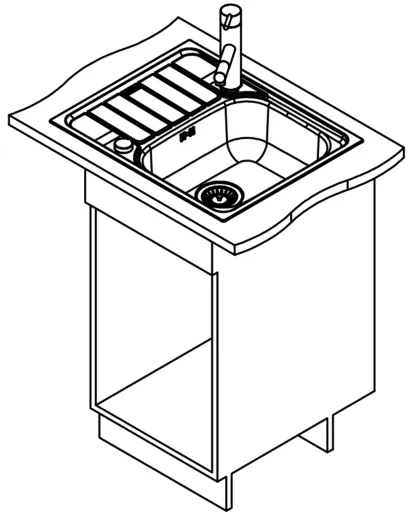 FRANKE Kchensple Spark SKX 611-62 (50) Einbausple / Edelstahlsple mit Einbaurand und Siebkorb als Drehknopfventil