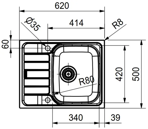✅ FRANKE Kchensple Spark SKL 611-62 (50) Einbausple / Edelstahlsple Leinenoptik mit Einbaurand und Siebkorb als Drehknopfventil
