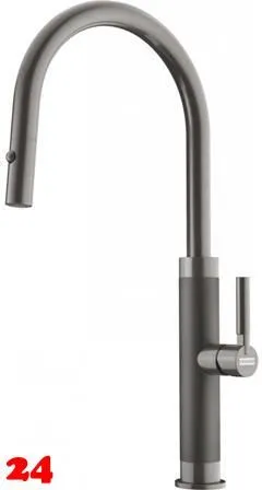 FRANKE Küchenarmatur Mythos Masterpiece Einhebelmischer Edelstahl Anthracite (PVD) mit Auszugsbrause Pull-Down-Spray 360° schwenkbarer Auslauf FRANKE Küchenarmatur Mythos Masterpiece Einhebelmischer Edelstahl Anthracite (PVD) mit Auszugsbrause Pull-Down-Spray 360° schwenkbarer Auslauf
