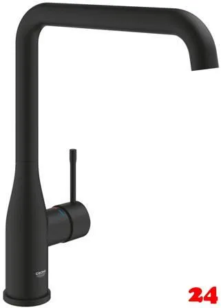 ✅ GROHE Kchenarmatur Essence Phantom Black Einhebelmischer Schwarz matt mit Festauslauf (30505KF0)