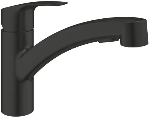 ✅ GROHE Kchenarmatur Eurosmart Einhebelmischer Matt Black mit Zugauslauf und Brausefunktion (303052431)