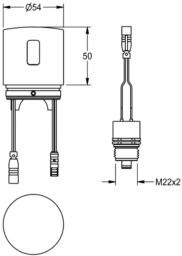 KWC PROFESSIONAL F5S Hygieneeinheit fr kompatible KWC Selbstschluss Thermostat-Wandbatterien ACST9002 fr Wasch und Duschanlagen inkl. C-Modul