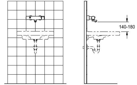 KWC PROFESSIONAL F5E-Therm Elektronik Thermostat Wandbatterie F5ET1101 DN 15 zur Aufputzmontage Opto-elektronisch gesteuert