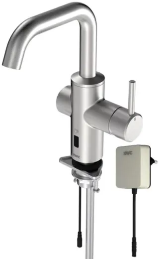 KWC PROFESSIONAL F5E Hybrid-Waschtischarmatur Elektronik Standbatterie F5LME005 DN 15, opto-elektronisch gesteuert mit Netzteil