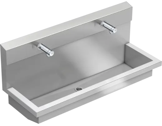 KWC PROFESSIONAL Planox Waschplatzeinheit mit Selbstschluss-Wandventilen PL12USV fr Wandmontage Breite 1200mm