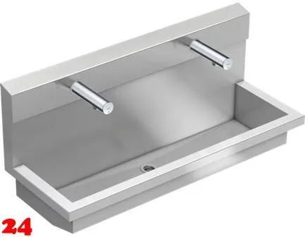 KWC PROFESSIONAL Planox Waschplatzeinheit mit Elektronik-Wandventilen PL12UEV fr Wandmontage Breite 1200mm