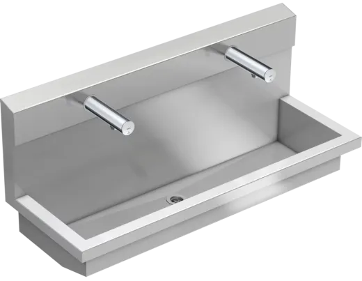 KWC PROFESSIONAL Planox Waschplatzeinheit mit Elektronik-Wandventilen PL12UEV fr Wandmontage Breite 1200mm