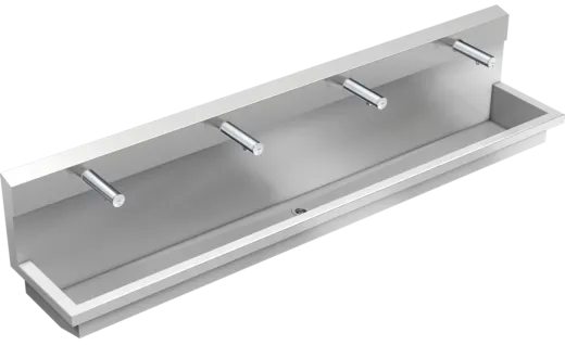 KWC PROFESSIONAL Planox Waschplatzeinheit mit Elektronik-Wandventilen PL24UEV fr Wandmontage Breite 2400mm