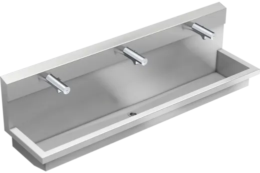 KWC PROFESSIONAL Planox Waschplatzeinheit mit Elektronik-Waschplatzbatterien PL18UEM fr Wandmontage Breite 1800mm