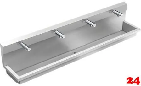 KWC PROFESSIONAL Planox Waschplatzeinheit mit Elektronik-Waschplatzbatterien PL24UEM fr Wandmontage Breite 2400mm