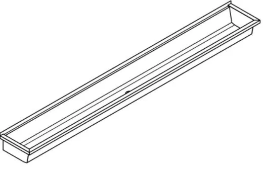 KWC PROFESSIONAL Planox Waschrinne-PL28 fugenlos verschwei�te Waschrinne f�r Wandmontage Breite 2800mm