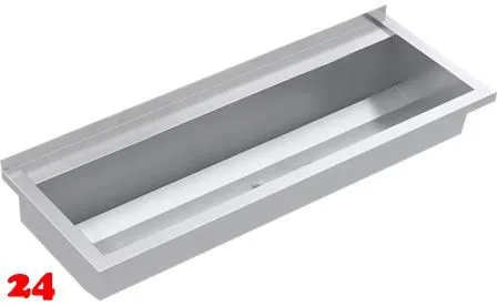 KWC PROFESSIONAL Planox Waschrinne-PL10T fugenlos verschweißt mit Armaturenbank für Wandmontage Breite 1000mm (2030052439) KWC PROFESSIONAL Planox Waschrinne-PL10T fugenlos verschweißt mit Armaturenbank für Wandmontage Breite 1000mm (2030052439)