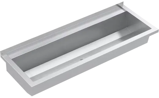 KWC PROFESSIONAL Planox Waschrinne-PL10T fugenlos verschwei�t mit Armaturenbank f�r Wandmontage Breite 1000mm (2030052439)