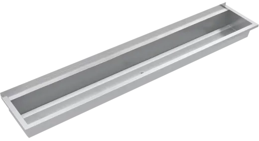 KWC PROFESSIONAL Planox Waschrinne-PL21T fugenlos verschwei�t mit Armaturenbank f�r Wandmontage Breite 2100mm