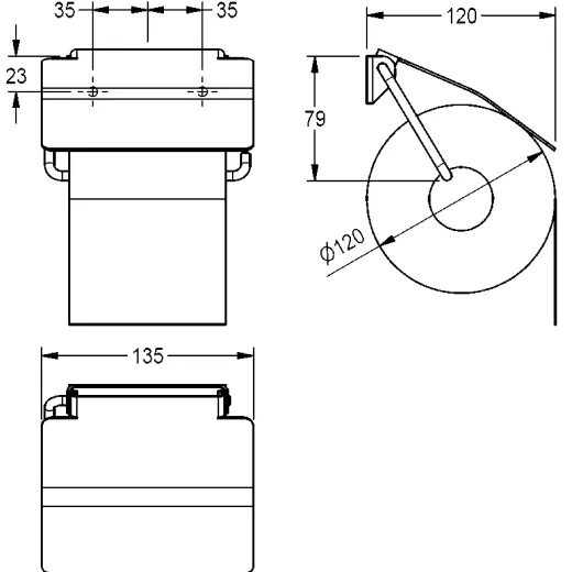 KWC PROFESSIONAL Rodan WC-Rollenhalter RODX678 fr die Aufputzmontage