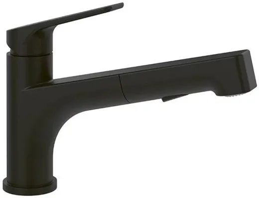 Villeroy & Boch Kchenarmatur Junis Shower Einhebelmischer Black Matt (PVD) mit Zugauslauf und Brausefunktion