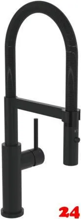Villeroy & Boch Kchenarmatur Steel Expert 2.0 Einhebelmischer Black Matt (PVD) mit Pendelbrause