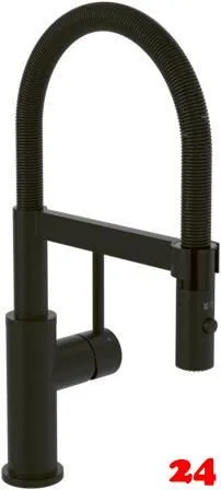 Villeroy & Boch Kchenarmatur Steel Expert Compact Einhebelmischer Black Matt (PVD) mit Pendelbrause