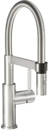 Villeroy & Boch Kchenarmatur Steel Expert Compact Window Einhebelmischer Edelstahl massiv mit Pendelbrause zur Vorfenstermontage